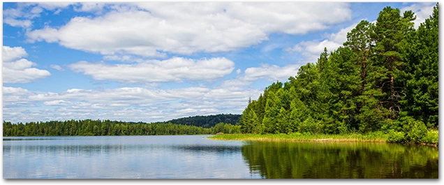 jezioro, niebo